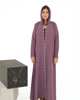 Lavender Lace Glow Abaya