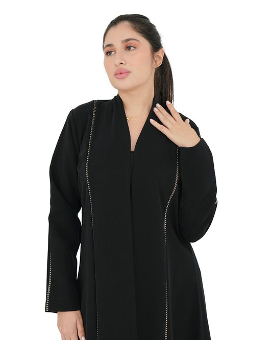 Black Lace Classic Abaya