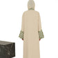 Emerald Beige Harmony Abaya