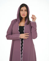 Lavender Lace Glow Abaya