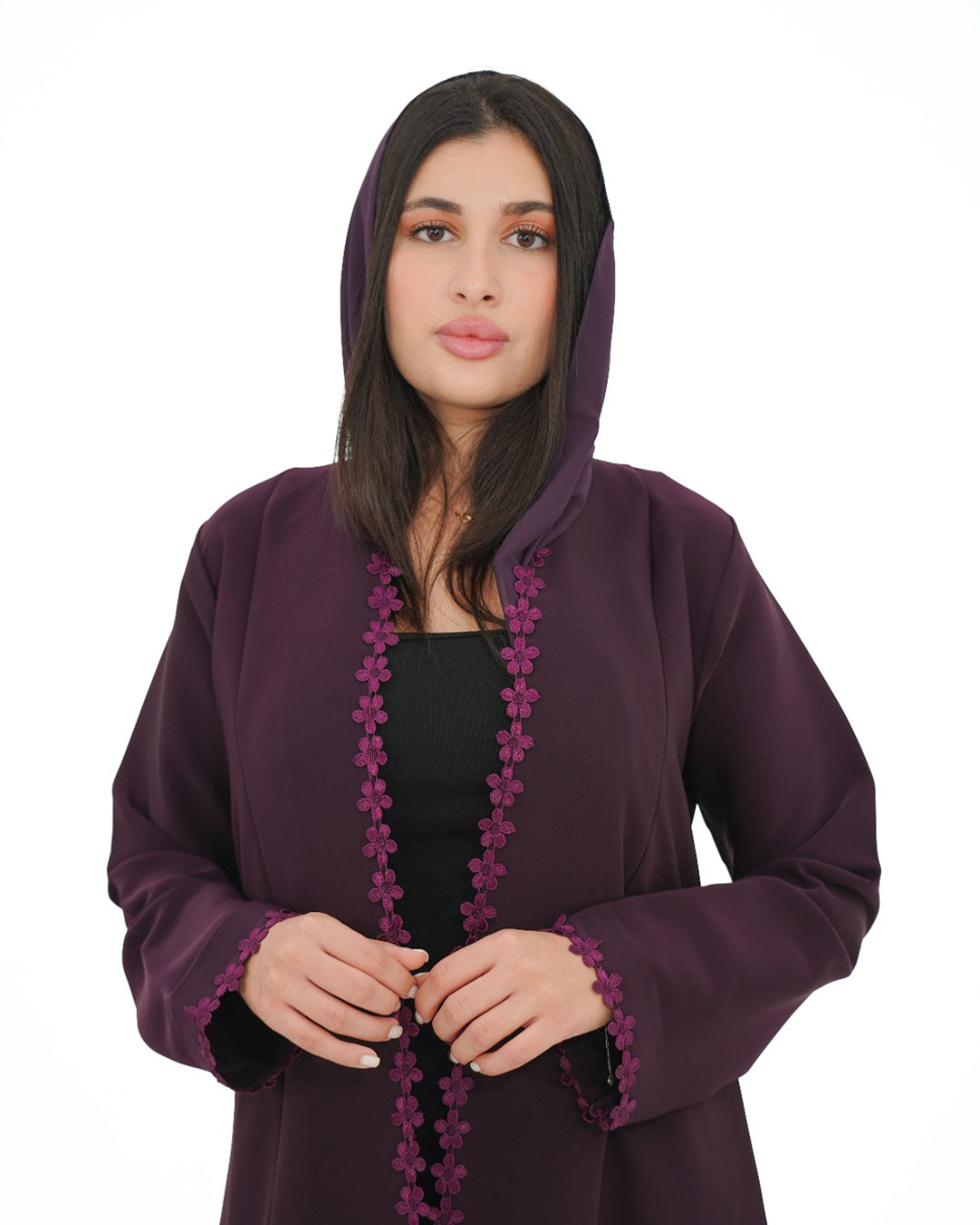 Purple Bloom Abaya